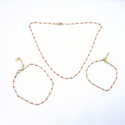 Set x 3 Collar Pulsera Tobillera