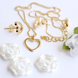 Juego Collar y Aretes en Acero