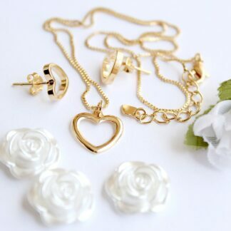 Juego Collar y Aretes en Acero