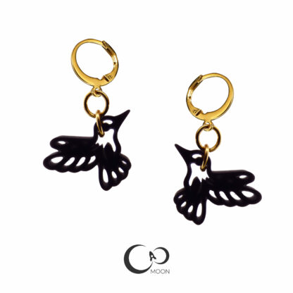 aretes colibri resina3d