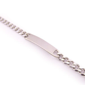 Pulsera en Acero para Caballero Plateada Tejido Doble O