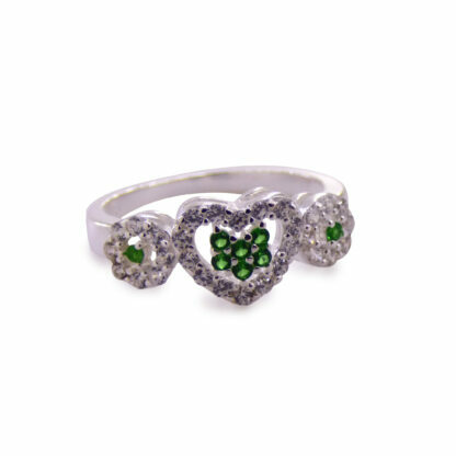 Anillo Corazón y Círculos en Pave - Imagen 2