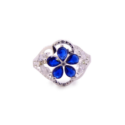 Anillo Flor en Gemas Blue - Imagen 2