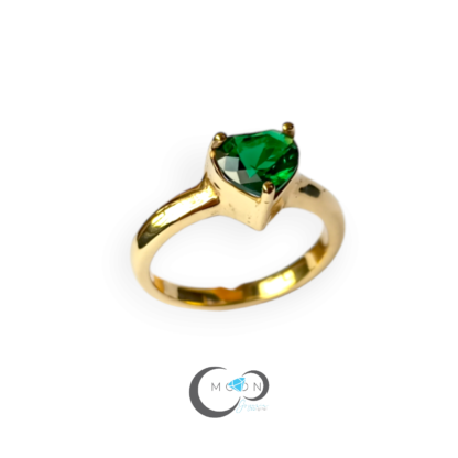 Anillo Corazón Verde