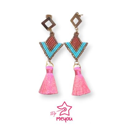 Aretes Rombo Borla