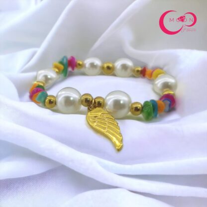 Pulsera Perlas y Piedras de Colores - Imagen 2