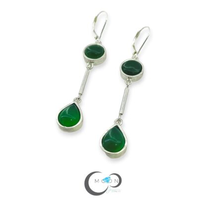 Aretes Largos Lagrimas de Jade - Imagen 3