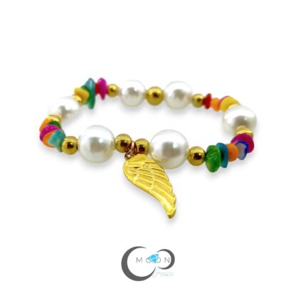 Pulsera Perlas y Piedras de Colores