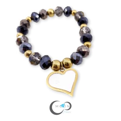 Pulsera Muranos Corazón Nácar