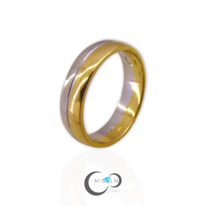 Argollas de Matrimonio Oro Blanco y Amarillo 18K - Imagen 3